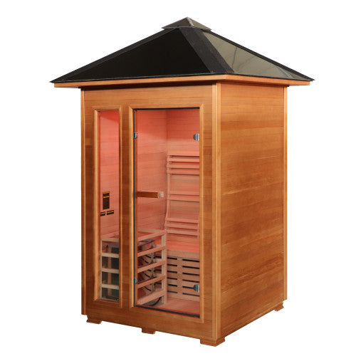 Bristow 2-Person Outdoor Wet/Dry Traditional Sauna with 4.5kW Harvia Heater