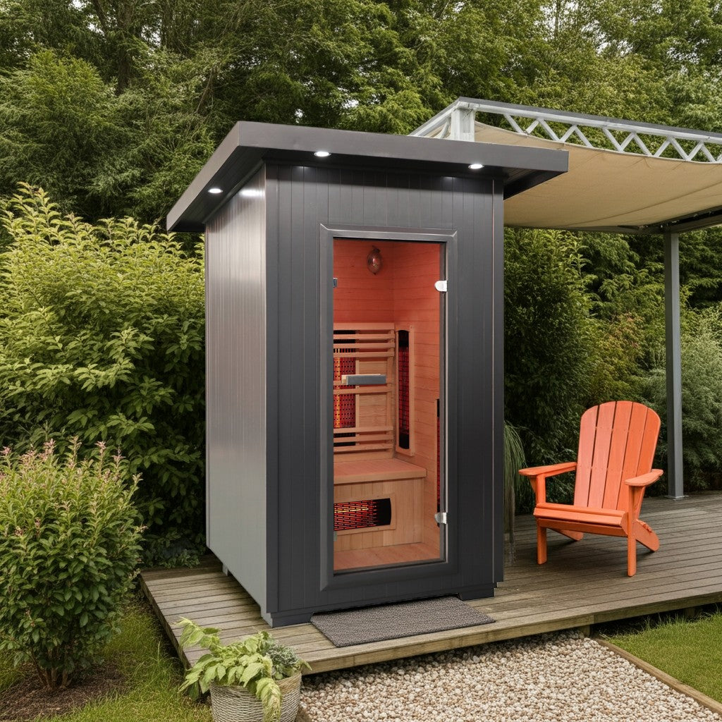 Logan 2-Person Modern Outdoor Infrared Sauna
