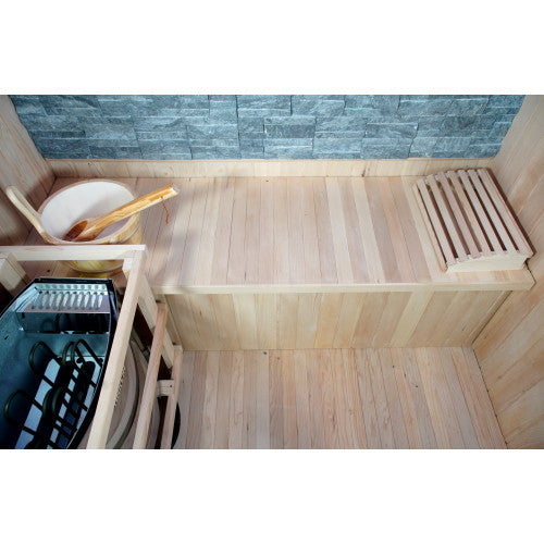 Westlake 3-Person Luxury Indoor Traditional Sauna with 6kW Harvia Heater