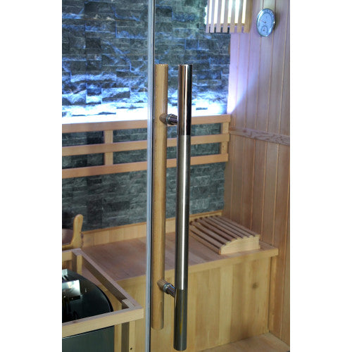 Rockledge 2-Person Luxury Indoor Traditional Sauna with 4.5kW Harvia Heater