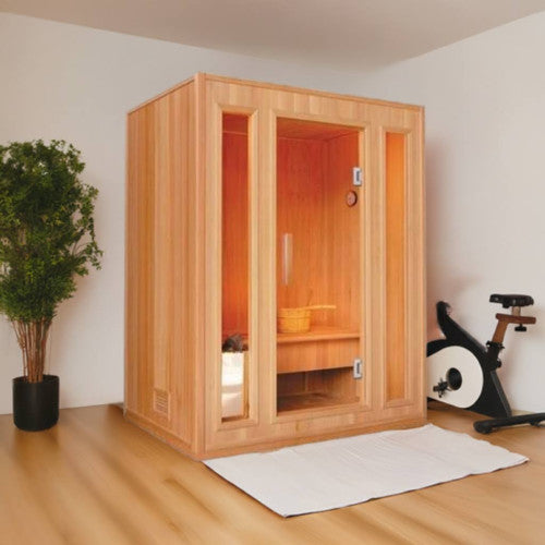 3-Person Indoor Traditional Sauna Single Bench