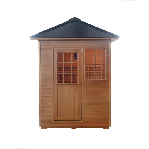 Freeport 3-Person Outdoor Traditional Wet/Dry Sauna with 4.5kW Harvia Heater