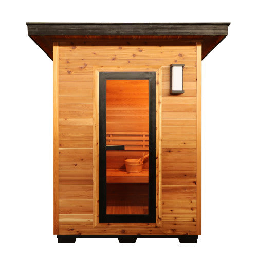 Seneca 3-Person Contemporary Outdoor Sauna With Harvia Heater