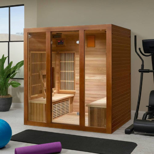 4-Person Indoor Infrared Cedar Sauna
