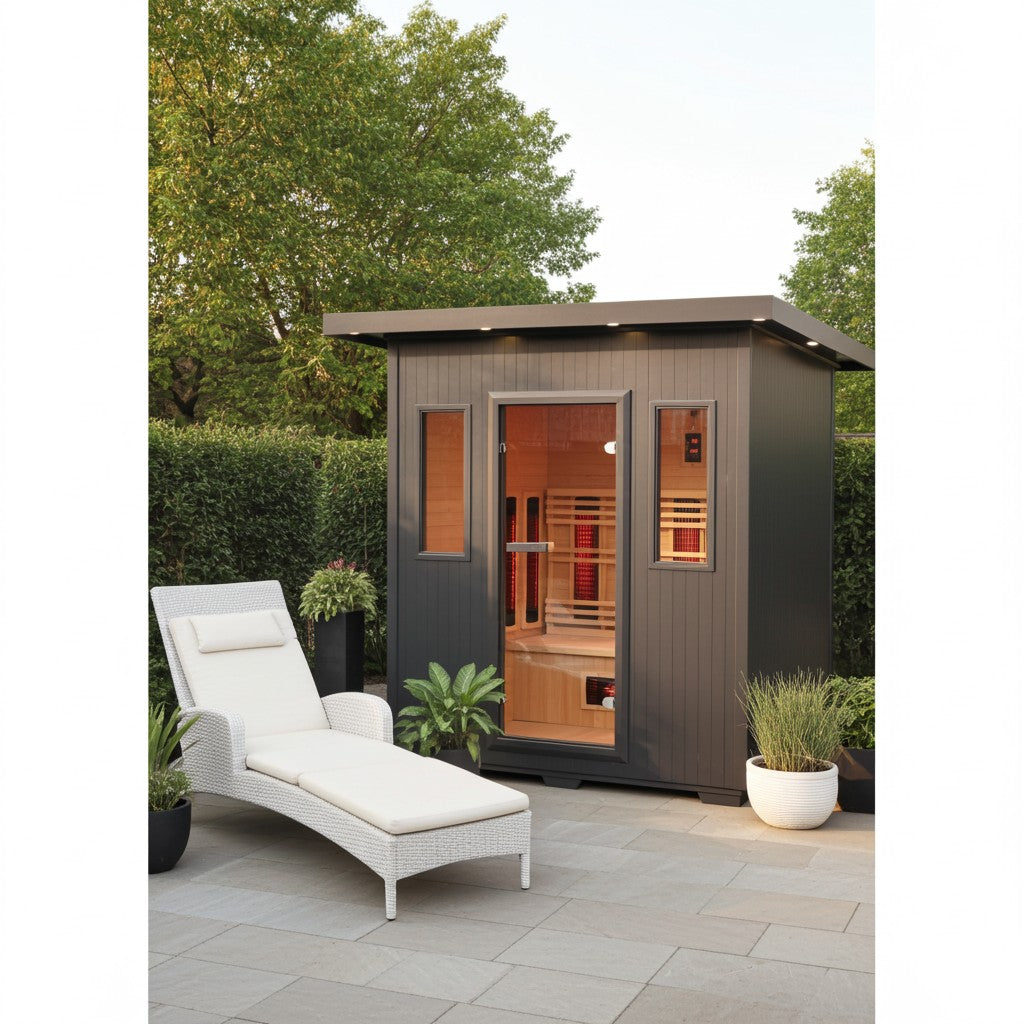 Pacific 4-Person Modern Outdoor Infrared Sauna