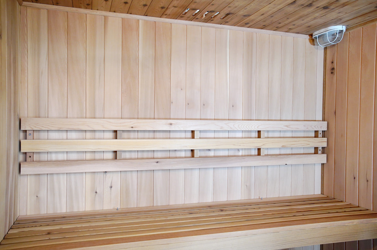 4-Person Indoor Traditional Cedar Sauna with Double Bench and 8kW Harvia Heater
