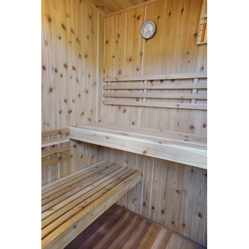 3 Person Indoor Traditional Sauna Double Bench