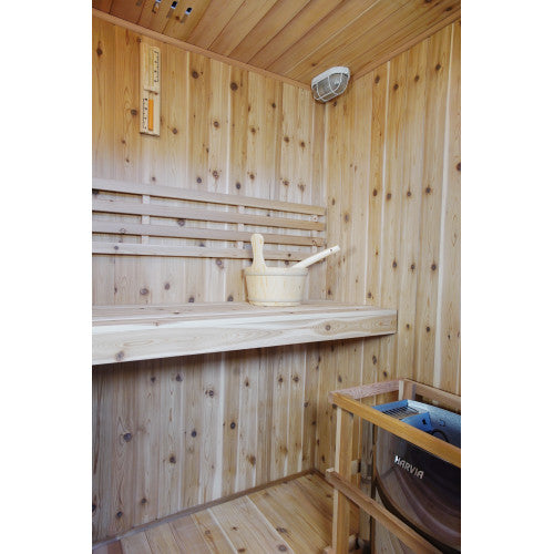 3 Person Indoor Traditional Sauna Double Bench