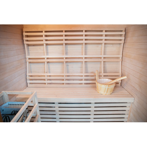 Waverly 3-Person Outdoor Traditional Sauna With Harvia Heater