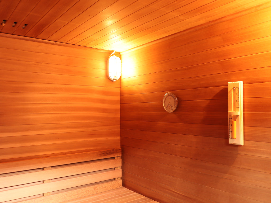 Cayman 4-Person Outdoor Traditional Wet/Dry Sauna with 6kW Harvia Heater