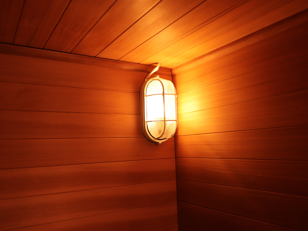 Cayman 4-Person Outdoor Traditional Wet/Dry Sauna with 6kW Harvia Heater