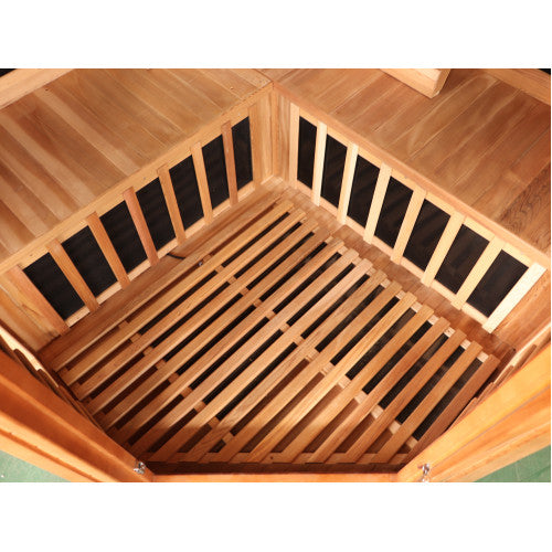 4-Person Indoor Infrared Corner Cedar Sauna