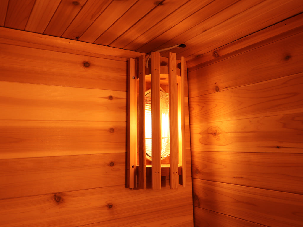 Denali 4-Person Outdoor Wet/Dry Sauna with 6kW Harvia Heater