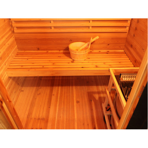 Seneca 3-Person Contemporary Outdoor Sauna With Harvia Heater