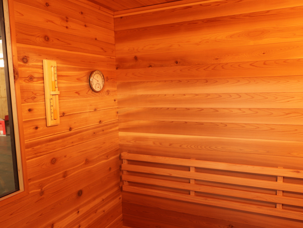 Seneca 3-Person Wet/Dry Outdoor Sauna With Harvia Heater