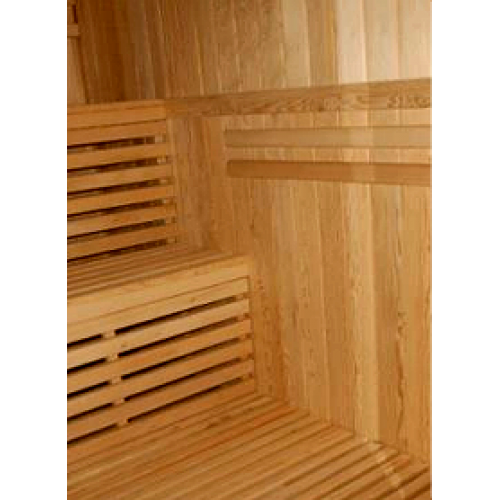 4-Person Indoor Traditional Sauna Double Bench with 6kW Harvia Heater