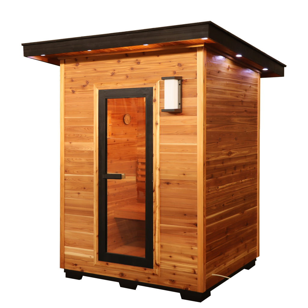 Seneca 3-Person Wet/Dry Outdoor Sauna With Harvia Heater