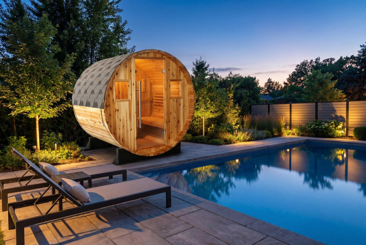 Solace 2-Person Traditional Barrel Sauna