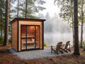 Cayman 4-Person Outdoor Traditional Sauna Double Bench with 6kW Harvia Heater