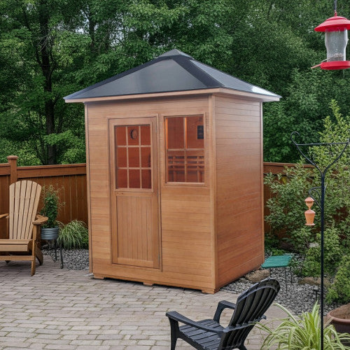 Freeport 3-Person Outdoor Traditional Wet/Dry Sauna with 4.5kW Harvia Heater