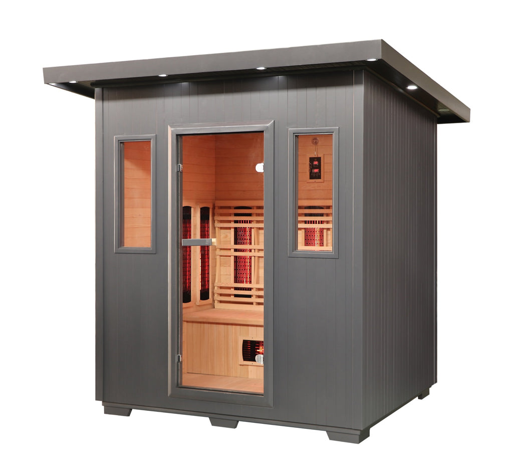 Pacific 4-Person Modern Outdoor Infrared Sauna