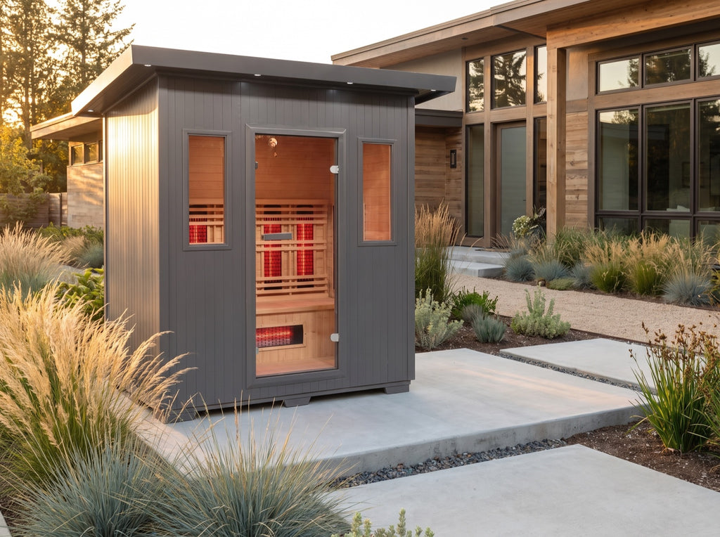 Pacific 4-Person Modern Outdoor Infrared Sauna